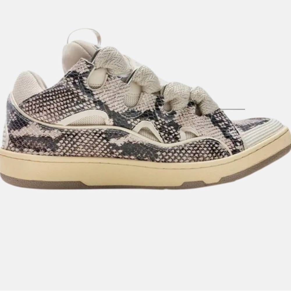 Lanvin Curb Sneakers 'Beige Python' Lightly Worn - image 1